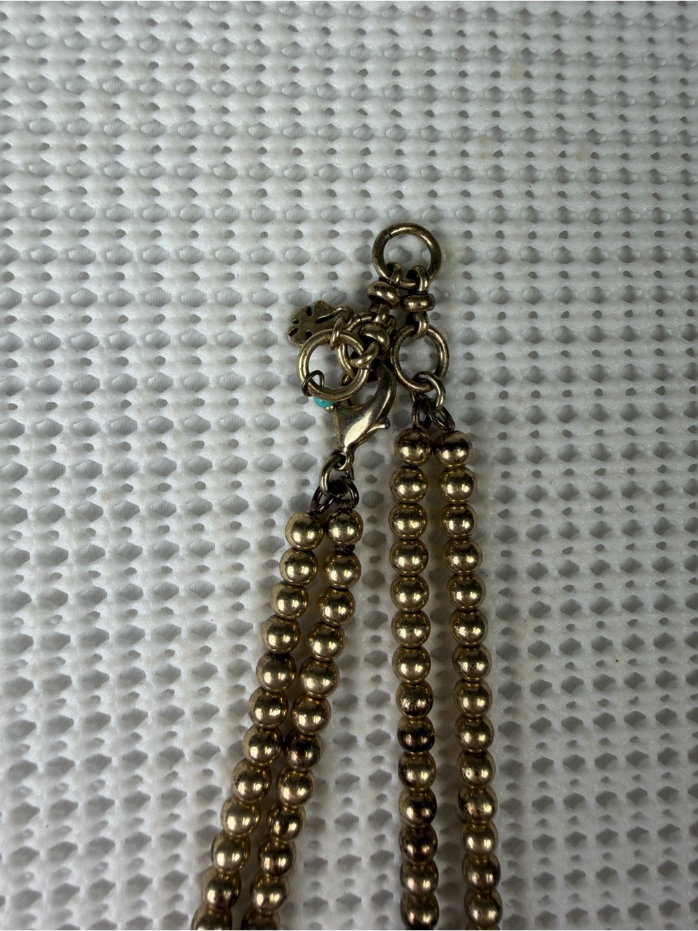 Faux Turquoise Statement Pendant Necklace - Squash Blossom Style - Picture 7 of 16